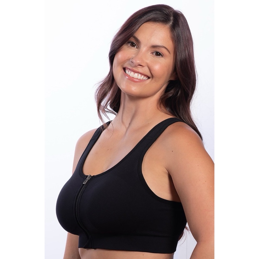 Prairie Wear HuggerVida Lifestyle & Recovery Mastectomy Wire Free Zip Front Bra